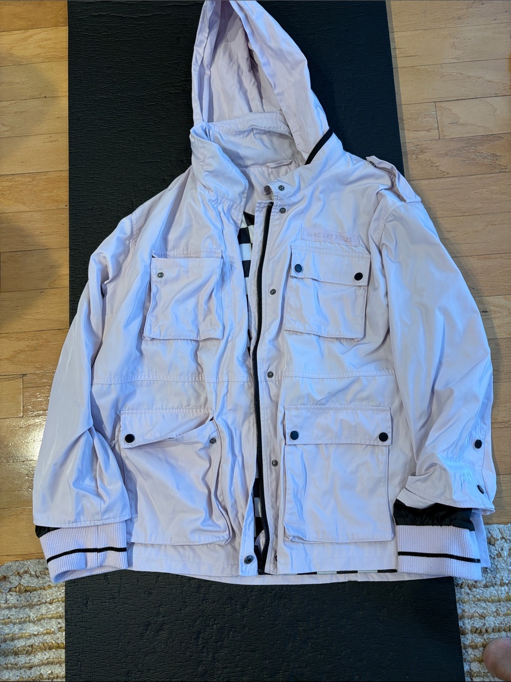 Avec les filles patch pocket trucker jacket 3x